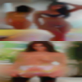 Woman looking couple threesome